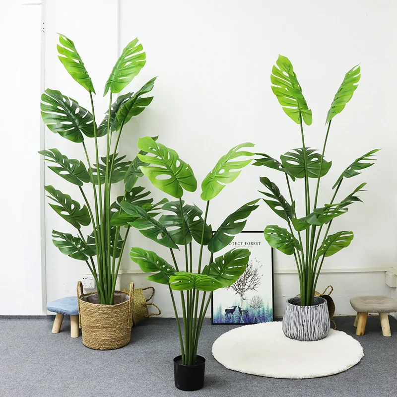 90-180cm Large Artificial Simulation Monstera Potted Indoor Floor Decoration Fake Green Plant Bonsai Simulation Tree Ornaments
90-180cm Large Artificial Simulation Monstera Potted Indoor Floor Decoration Fake Green Plant Bonsai Simulation Tree Ornaments