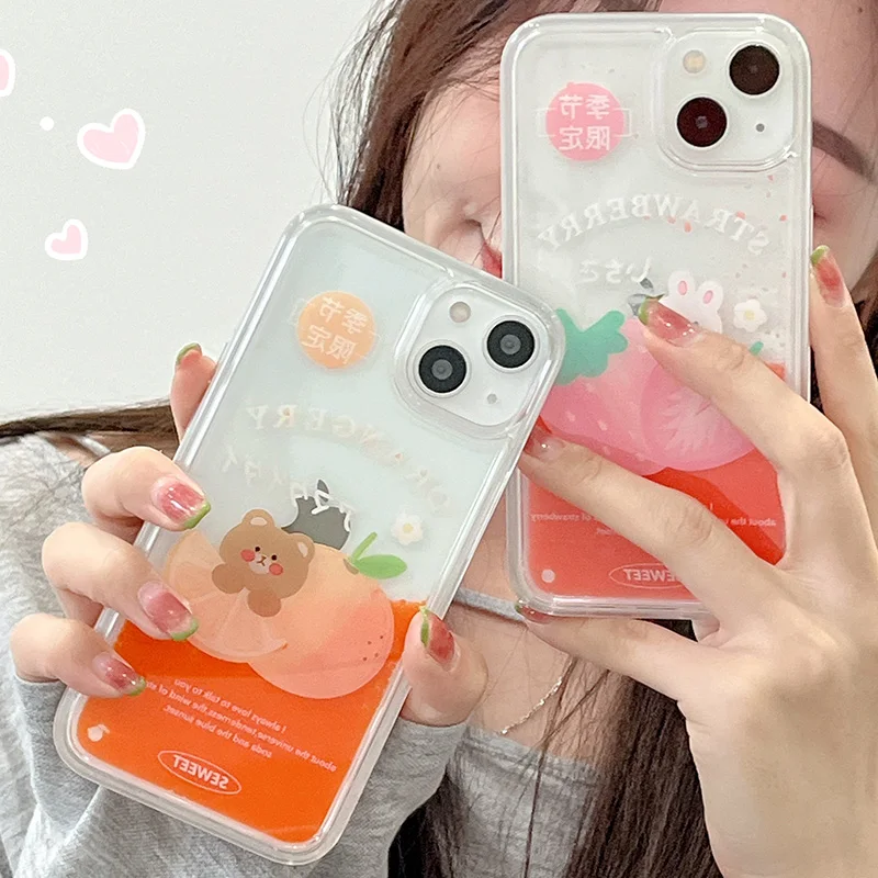 Fashion Cute Cartoon Bear Rabbit Phone Case For iPhone 13 12 Pro XS Max XR X Cover For iPhone 11 Quicksand Back Cover Shell 
Fashion Cute Cartoon Bear Rabbit Phone Case For iPhone 13 12 Pro XS Max XR X Cover For iPhone 11 Quicksand Back Cover Shell