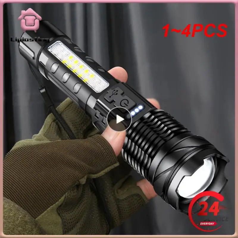 Фонарик, перезаряжаемый фонарик высокой мощности с лампочками 30 Вт, портативный, 7 режимов освещения, масштабируемый, водонепроницаемый, для кемпинга, 1 ~ 4 шт.
Фонарик, перезаряжаемый фонарик высокой мощности с лампочками 30 Вт, портативный, 7 режимов освещения, масштабируемый, водонепроницаемый, для кемпинга, 1 ~ 4 шт.