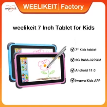weelikeit 7 Tablet for Kids Android 11.0 1024X600 IPS Children Tablet for Study 2GB 32GB Quad Core Kids Parent Control APP