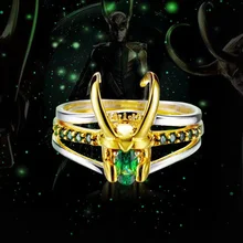 Hot Movie Marvel Thor Loki Helmet Pack of 3 Stacking Unisex Rings Fashion Men Charm Jewelry Women Valentines Day Gift Wholesale