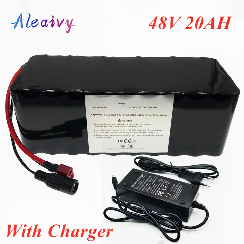 NEW 48V Battery 20Ah 1000w 13S3P 18650 Lithium-ion Battery pack for 54.6v Electric Bicycle Scooter with BMS Discharge + Charger
NEW 48V Battery 20Ah 1000w 13S3P 18650 Lithium-ion Battery pack for 54.6v Electric Bicycle Scooter with BMS Discharge + Charger