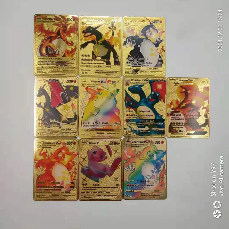 Pokemon Cards Metal Card V Card PIKACHU Charizard Golden Vmax Card Collection Kids Game Collection Cards Christmas Gift Toys
Pokemon Cards Metal Card V Card PIKACHU Charizard Golden Vmax Card Collection Kids Game Collection Cards Christmas Gift Toys