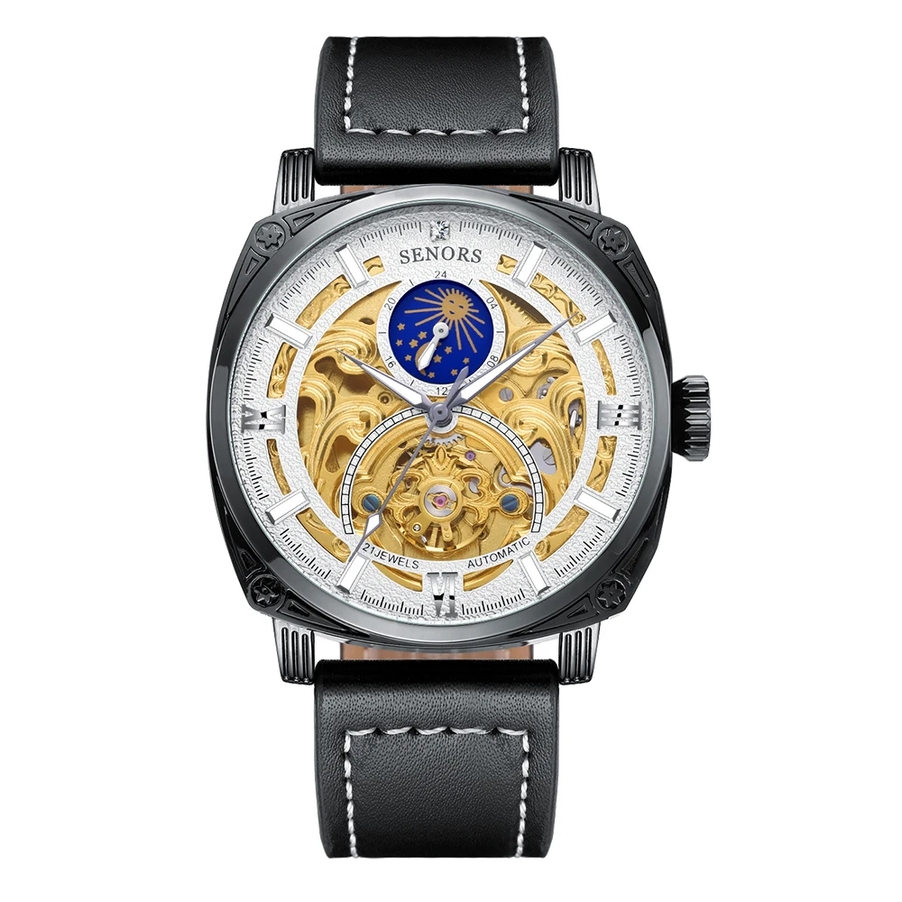 SENORS Men's watch Top luxury brand automatic mechanical watch Men's double tourbillon fashion waterproof clock Relogio Masculin
SENORS Men's watch Top luxury brand automatic mechanical watch Men's double tourbillon fashion waterproof clock Relogio Masculin