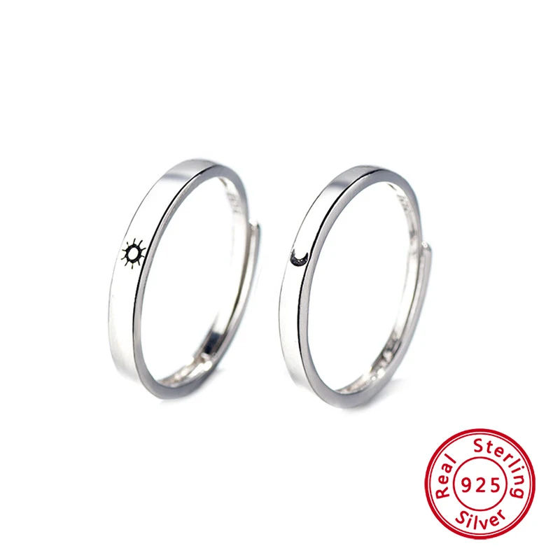 Minimalist Aesthetic Sun & Moon Adjuestable Size Silver 925 Couple Rings Set Engagement Wedding Bands Jewelry Gifts 
Minimalist Aesthetic Sun & Moon Adjuestable Size Silver 925 Couple Rings Set Engagement Wedding Bands Jewelry Gifts