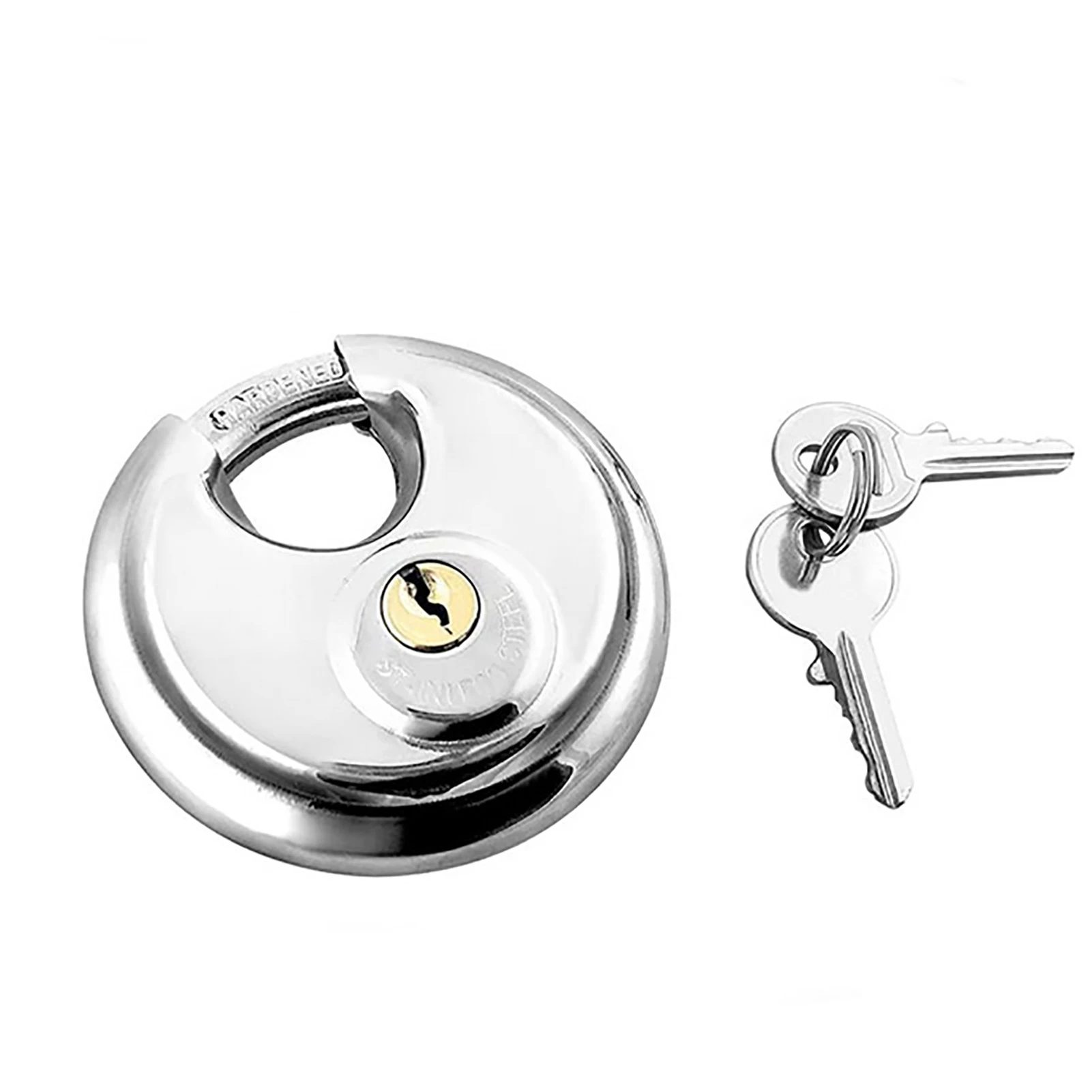 Round Copper Disc Lock Outdoor Heavy Duty Keyed Padlocks With Keys Stainless Steel Shackle Durable Warehouse Gate Round Cake Tra
Round Copper Disc Lock Outdoor Heavy Duty Keyed Padlocks With Keys Stainless Steel Shackle Durable Warehouse Gate Round Cake Tra