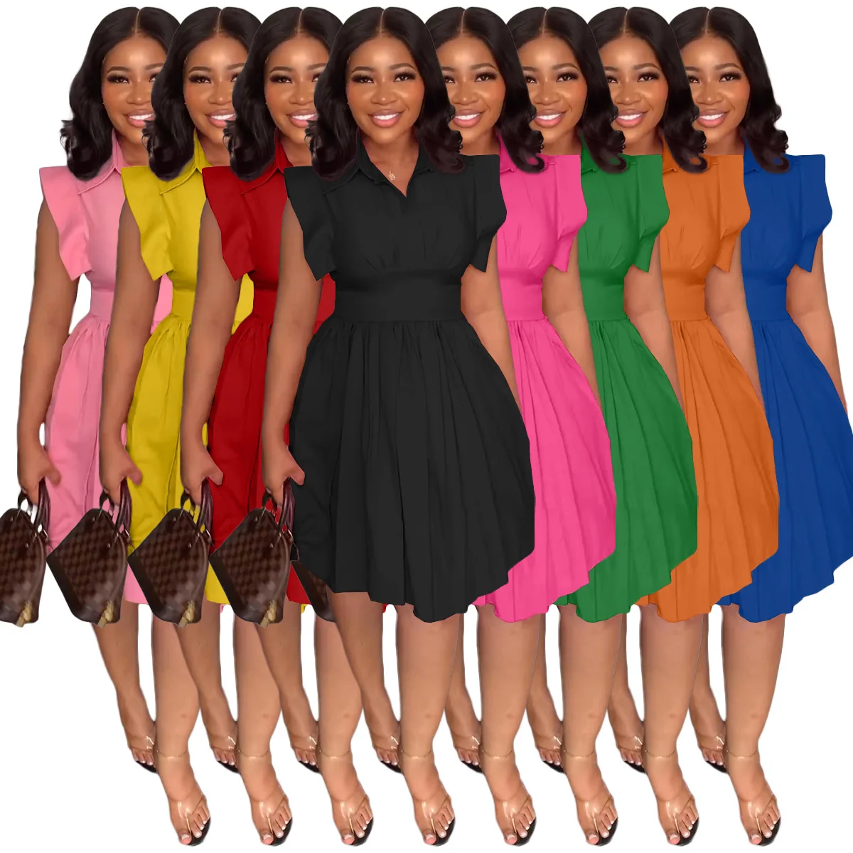 Dashiki African Summer Casual Women Dresses Sleeveless Ladies A Line Elegant High Waist Pleated Skirt Dress Turn Down Collar
Dashiki African Summer Casual Women Dresses Sleeveless Ladies A Line Elegant High Waist Pleated Skirt Dress Turn Down Collar