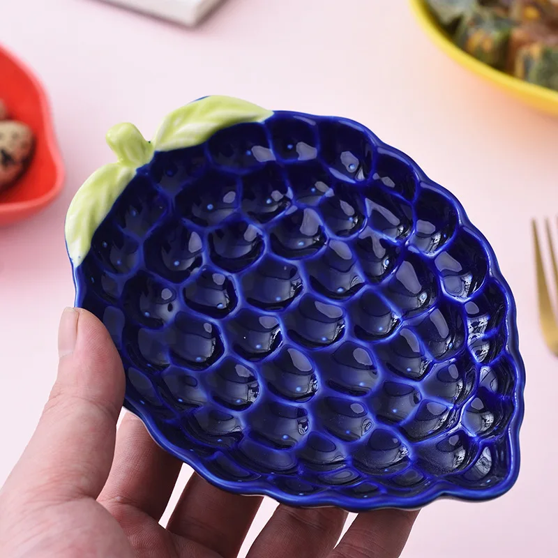 

Nordic Ceramic Grape Fruit Salad Bowl Novelty Shape Bowl Snack Dish Breakfast Cereal Dessert Plate Tableware Kitchen Accessories