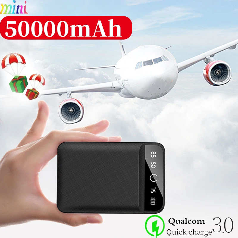Mini Power Bank Battery 50000mAh Portable Fast Charging Digital Display Dual USB Charger for iPhone,Xiaomi,Huawei
Mini Power Bank Battery 50000mAh Portable Fast Charging Digital Display Dual USB Charger for iPhone,Xiaomi,Huawei