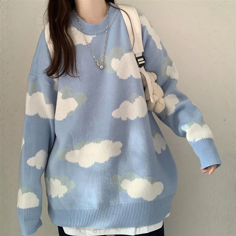Chic Preppy Simple Loose Women Sweaters Harajuku Lovely Autumn Spring Teens Knitwear Casual Fashion Korean Girls Pullovers 2022
Chic Preppy Simple Loose Women Sweaters Harajuku Lovely Autumn Spring Teens Knitwear Casual Fashion Korean Girls Pullovers 2022
