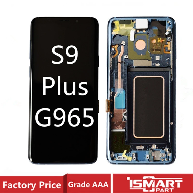 

Original For Samsung Galaxy S9 Plus Display LCD Touch Screen Digitizer Assembly with Frame Repalcement Parts OLED TFT G965