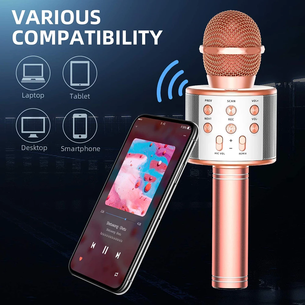 BM800 Sound Recording Condenser Microphone Wireless Bluetooth Karaoke MIC For PC Home KTV BM 800 Professional Studio Microphones
BM800 Sound Recording Condenser Microphone Wireless Bluetooth Karaoke MIC For PC Home KTV BM 800 Professional Studio Microphones