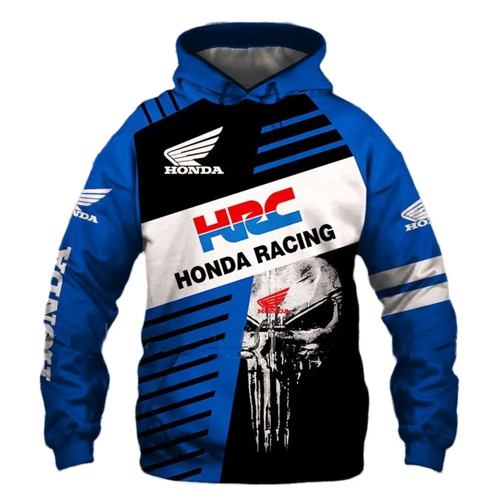 

2023 Nowy Honda Motocyklowy Wyścigowy Męska Bluza Z kapturem Bluzy 3D Druk Cyfrowy Moda Kurtka Odzież Sportowa