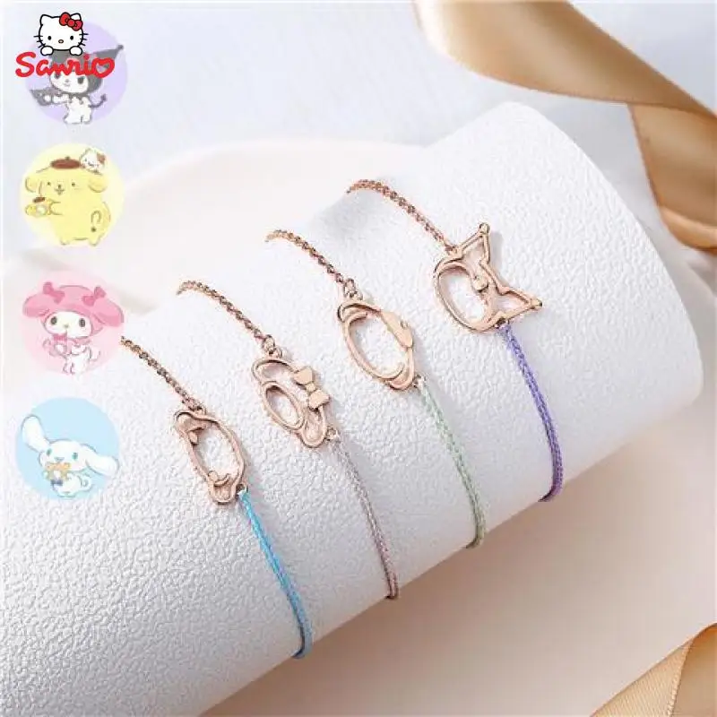 Kawaii Sanrio Bracelet Anime Cartoon Kuromi Melody Cinnamoroll Pom Pom Purin Weave Lucky Hand Rope Lover Girl Heart Gift
Kawaii Sanrio Bracelet Anime Cartoon Kuromi Melody Cinnamoroll Pom Pom Purin Weave Lucky Hand Rope Lover Girl Heart Gift