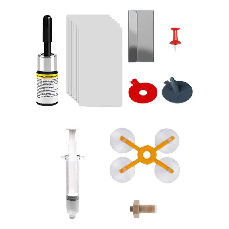 Glass Repair Kit Windshield Cracks Repairing Liquid For SUV DIY Glass Filler Repair Kit For Repairing Chips Cracks Nicks Bulls-E 
Glass Repair Kit Windshield Cracks Repairing Liquid For SUV DIY Glass Filler Repair Kit For Repairing Chips Cracks Nicks Bulls-E