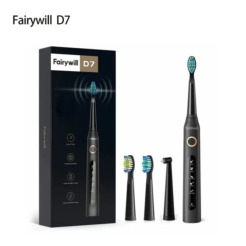 Fairywill электрическая звуковая зубная щетка, USB перезаряжаемая, перезаряжаемая, водонепроницаемая электрическая зубная щетка, Сменная головк...
Fairywill электрическая звуковая зубная щетка, USB перезаряжаемая, перезаряжаемая, водонепроницаемая электрическая зубная щетка, Сменная головк...