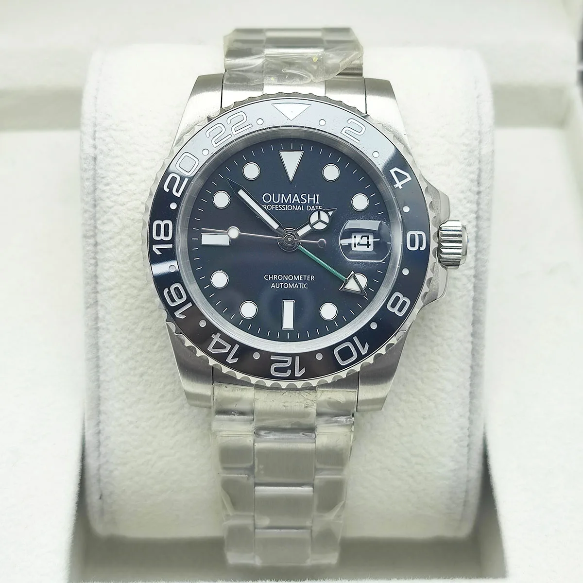 GMT New Men's Watch 40mm Automatic Mechanical Sapphire Glass Stainless Steel 316L Waterproof Super Luminous Calendar Display
GMT New Men's Watch 40mm Automatic Mechanical Sapphire Glass Stainless Steel 316L Waterproof Super Luminous Calendar Display