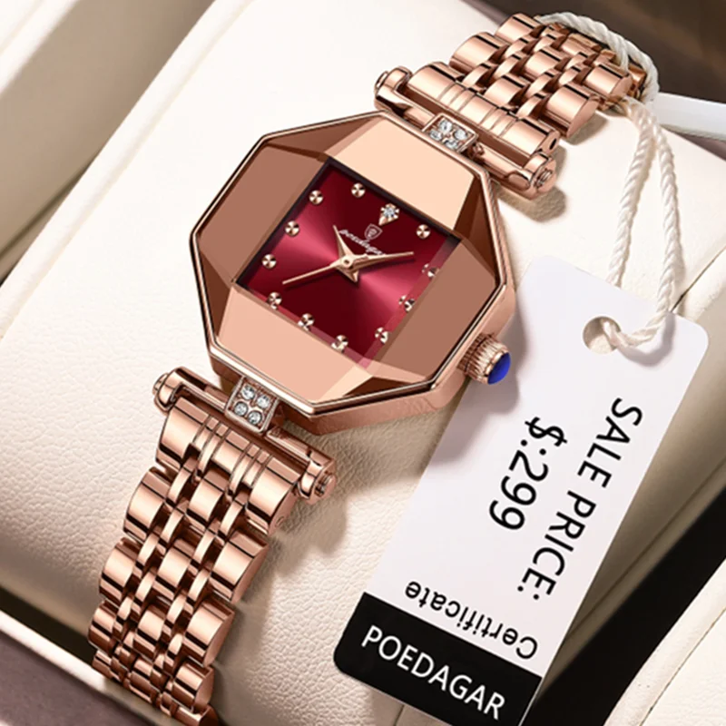 POEDAGAR Women Quartz Watches Fashion Brand Luxury Stainless Steel Waterproof Rose Gold Elegant Ladies Wristwatch for Women Gift
POEDAGAR Women Quartz Watches Fashion Brand Luxury Stainless Steel Waterproof Rose Gold Elegant Ladies Wristwatch for Women Gift