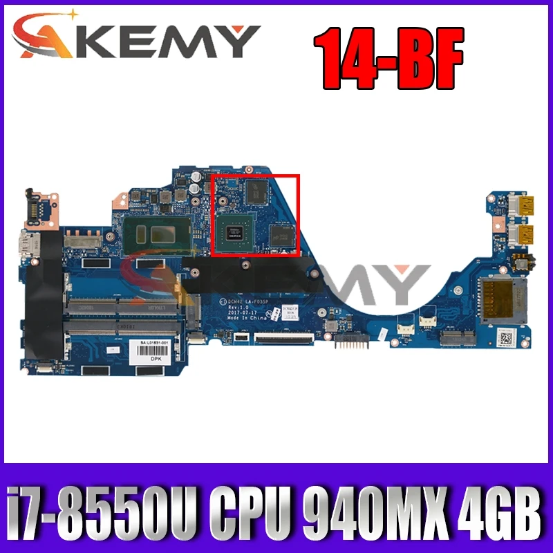 For HP PAVILION 14-BF 14-BF153SA Laptop Motherboard 940762-601 LA-F035P With i7-8550U 940MX 4GB GPU DDR4 MB 100% Tested
For HP PAVILION 14-BF 14-BF153SA Laptop Motherboard 940762-601 LA-F035P With i7-8550U 940MX 4GB GPU DDR4 MB 100% Tested