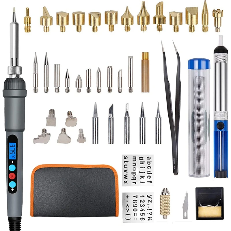 Wood Burning Kit for Beginners, Pyrography Wood Burning Tool with Soldering Iron Adjustable Wood Burner Tool US Plug
Wood Burning Kit for Beginners, Pyrography Wood Burning Tool with Soldering Iron Adjustable Wood Burner Tool US Plug