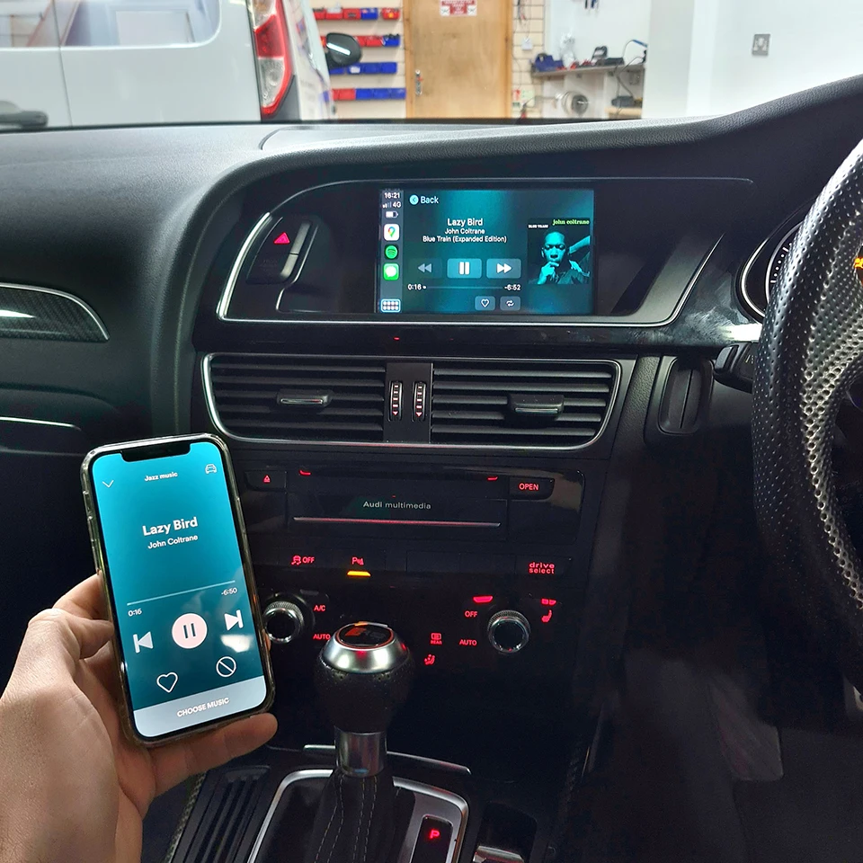 Apple CarPlay Android беспроводной интерфейс зеркального отображения экрана для AUDI RS4 AVANT сенсорный экран мультимедийное радио
Apple CarPlay Android беспроводной интерфейс зеркального отображения экрана для AUDI RS4 AVANT сенсорный экран мультимедийное радио