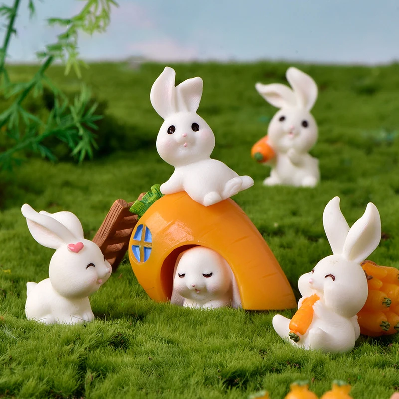 Mini Rabbit Easter Decoration Miniature Hare Animal Figurine Resin Craft Bunny Garden Ornament Dollhouse DIY Accessories
Mini Rabbit Easter Decoration Miniature Hare Animal Figurine Resin Craft Bunny Garden Ornament Dollhouse DIY Accessories