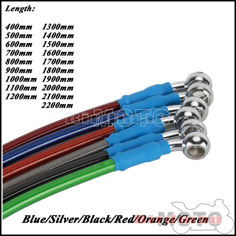 400mm-2200mm Motorcycle Braided Brake Hose Line Rubber Brake Cable Brake Oil Pipe For Harley Honda Yamaha Suzuki Kawasaki BMW
400mm-2200mm Motorcycle Braided Brake Hose Line Rubber Brake Cable Brake Oil Pipe For Harley Honda Yamaha Suzuki Kawasaki BMW