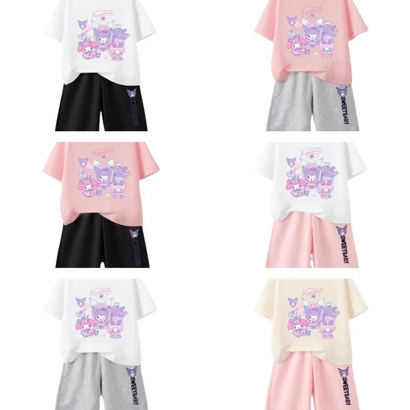 Kawaii Kuromi My Melody Sanrio Summer Short Sleeve Suit Anime Girl Heart Childrens Round Neck Loose Casual Aldult Two Piece Suit
Kawaii Kuromi My Melody Sanrio Summer Short Sleeve Suit Anime Girl Heart Childrens Round Neck Loose Casual Aldult Two Piece Suit