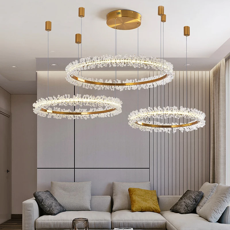 Nordic 50/70/90cm rings chandelier Black Gold crystal chandelier Led Luxury lighting living room restaurant decoration lustre
Nordic 50/70/90cm rings chandelier Black Gold crystal chandelier Led Luxury lighting living room restaurant decoration lustre