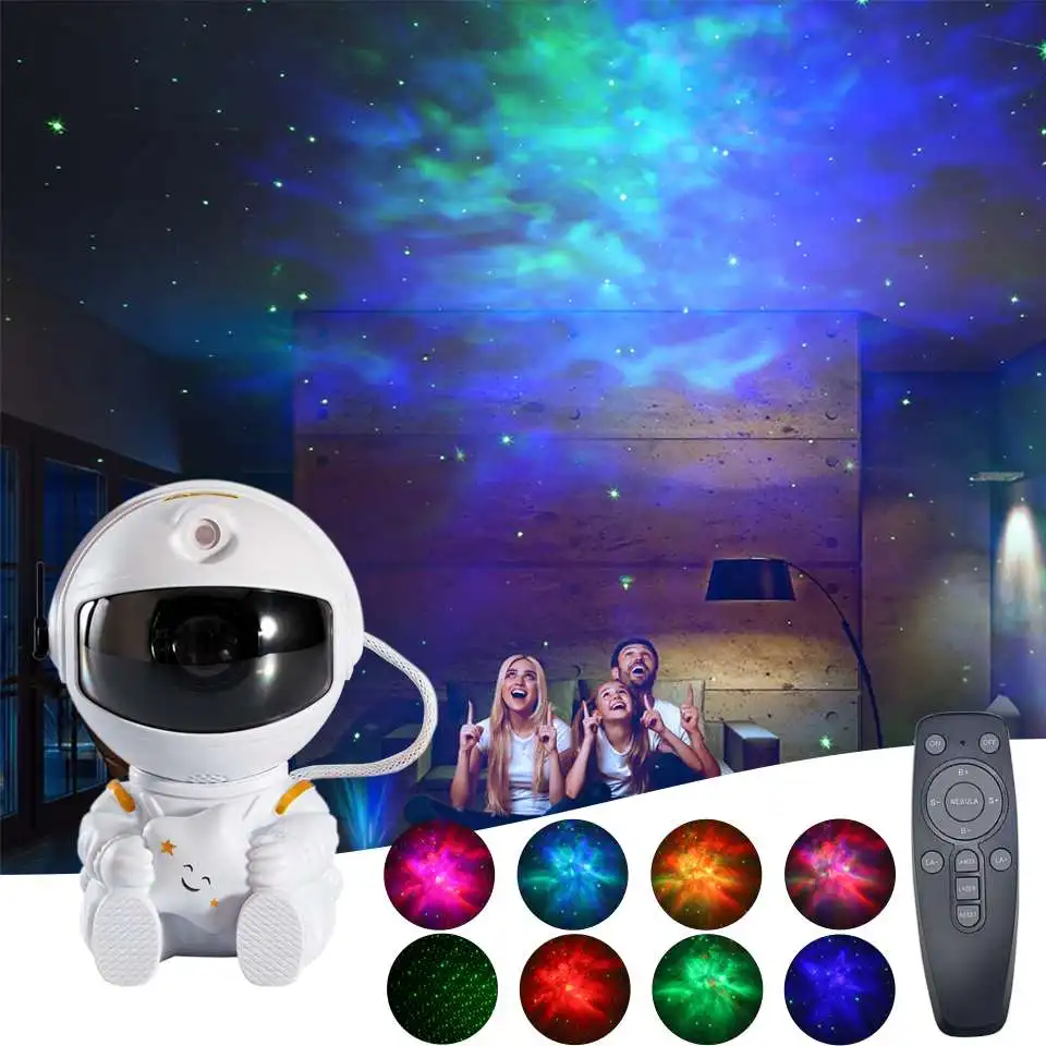 

USB Starlight Pro Astronaut Sky Projector with Laser Atmosphere Night Light Remote Control Plug-In White Starry Sky Projection