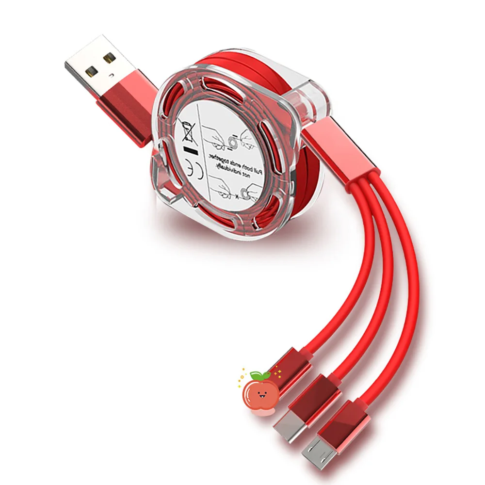 3 in 1 USB Cable Charging Charger Micro USB Cable For Android USB Type C Mobile Phone Cables 3A Fast Charging Cord
3 in 1 USB Cable Charging Charger Micro USB Cable For Android USB Type C Mobile Phone Cables 3A Fast Charging Cord