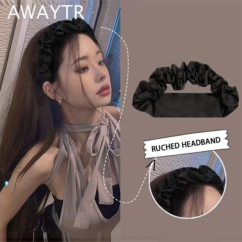 AWAYTR Black Ruched Headbands Elastic Hair Band Ladies Turban Headbands Hairband Headwrap Bandana for Women Hair Accessories
AWAYTR Black Ruched Headbands Elastic Hair Band Ladies Turban Headbands Hairband Headwrap Bandana for Women Hair Accessories