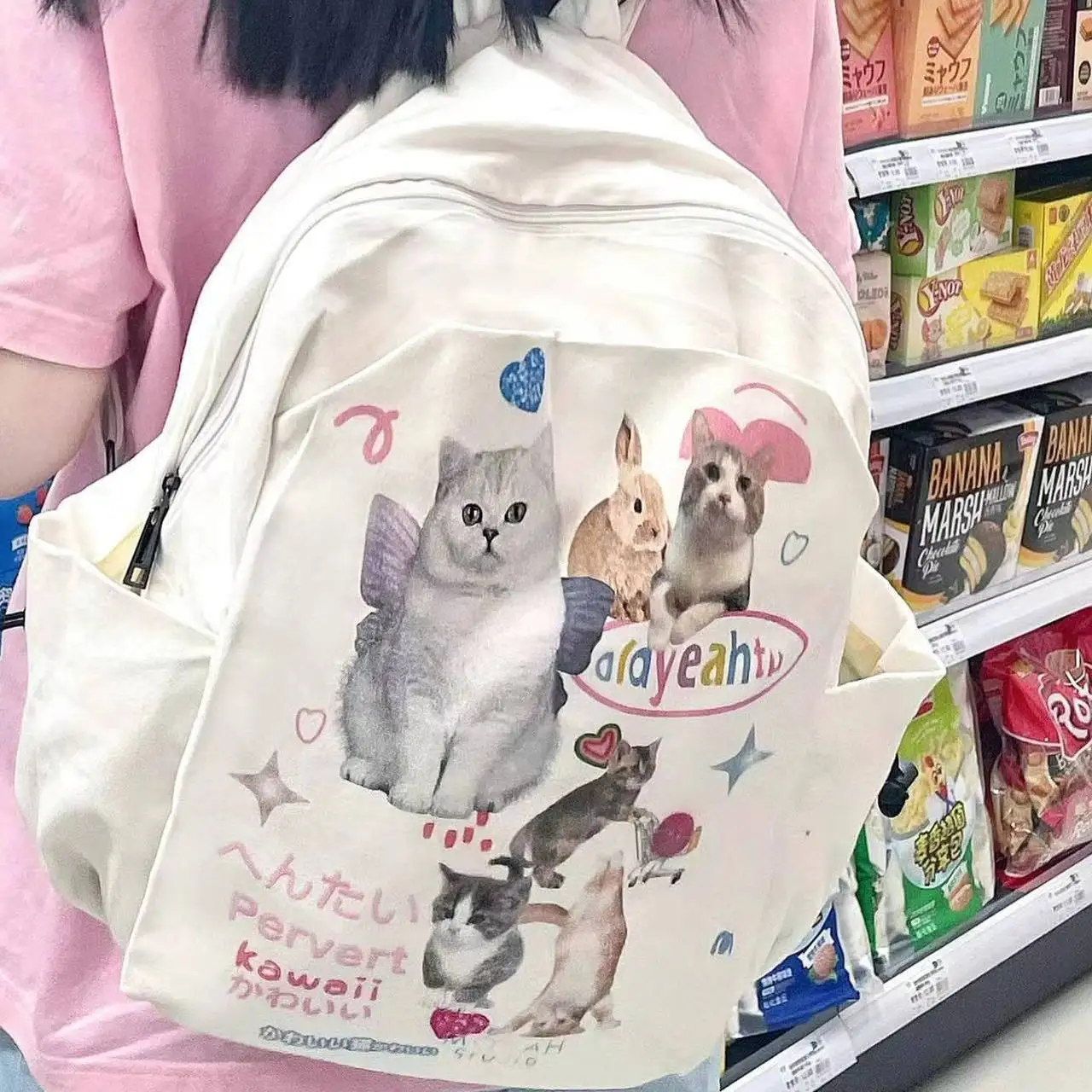 Оригинальная вместительная школьная сумка с милым мультяшным принтом кота, холщовый рюкзак для студентов, женская сумка для школы
Оригинальная вместительная школьная сумка с милым мультяшным принтом кота, холщовый рюкзак для студентов, женская сумка для школы