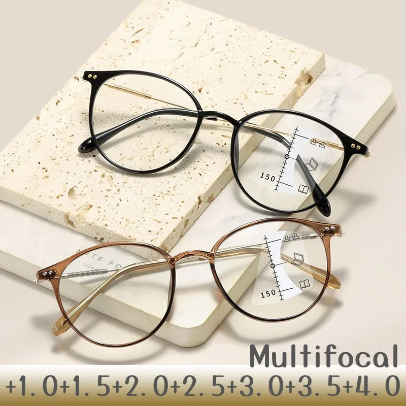 Bifocal Mutifocal Reading Glasses Unisex Vintage Near Far Progressive Eyeglasses Luxury Presbyopia Eyewear for Men Women +4.0
Bifocal Mutifocal Reading Glasses Unisex Vintage Near Far Progressive Eyeglasses Luxury Presbyopia Eyewear for Men Women +4.0