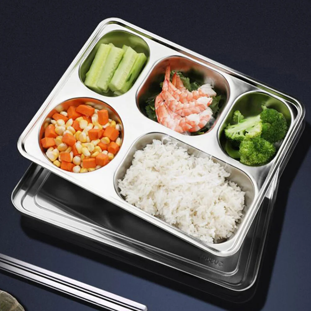 

Compartment Fast Food Plate Plates Dividers Adults Lunch Trays Dinner Divided Rectangular Separator