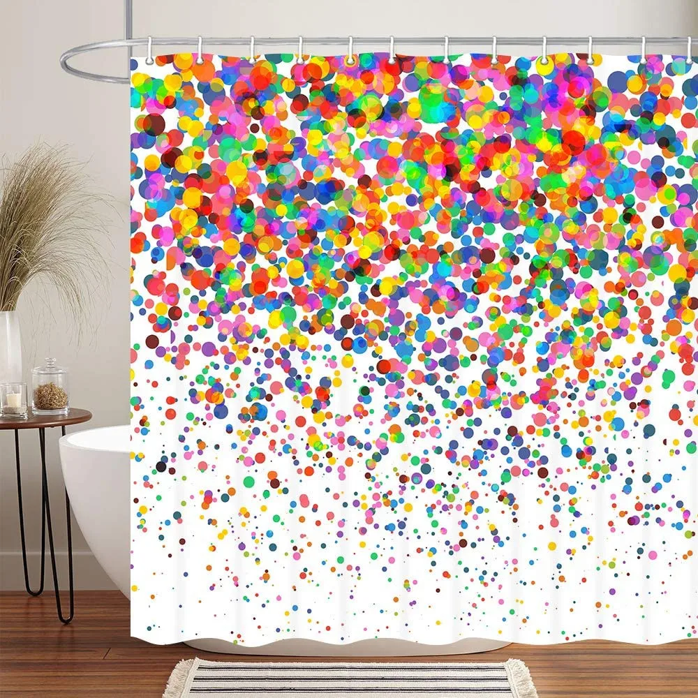 Colorful Confetti Falling Shower Curtain, Wedding Party Decor Shower Curtain, Bathroom Decor Fabric Shower Curtains 12 Hooks
Colorful Confetti Falling Shower Curtain, Wedding Party Decor Shower Curtain, Bathroom Decor Fabric Shower Curtains 12 Hooks