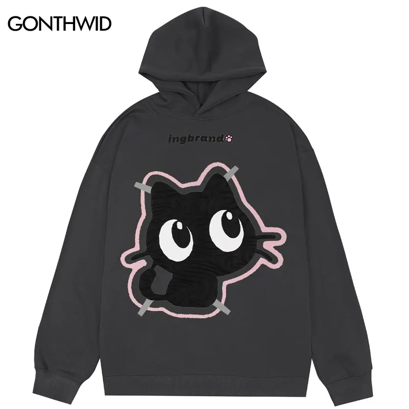 Harajuku Sweatshirt Funny Cartoon Black Cat Graphic Print Hoodie Streetwear 2023 Hip Hop Men Loose Punk Goth Hooded Pullover
Harajuku Sweatshirt Funny Cartoon Black Cat Graphic Print Hoodie Streetwear 2023 Hip Hop Men Loose Punk Goth Hooded Pullover