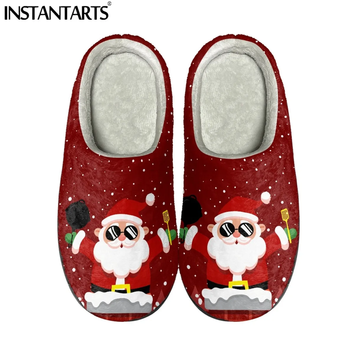 INSTANTARTS Cotton Slippers 2022 Autumn/Winter Xmas Gift Merry Christmas Plush Shoes Indoor Santa Claus Red Print Fleece Slipper 
INSTANTARTS Cotton Slippers 2022 Autumn/Winter Xmas Gift Merry Christmas Plush Shoes Indoor Santa Claus Red Print Fleece Slipper