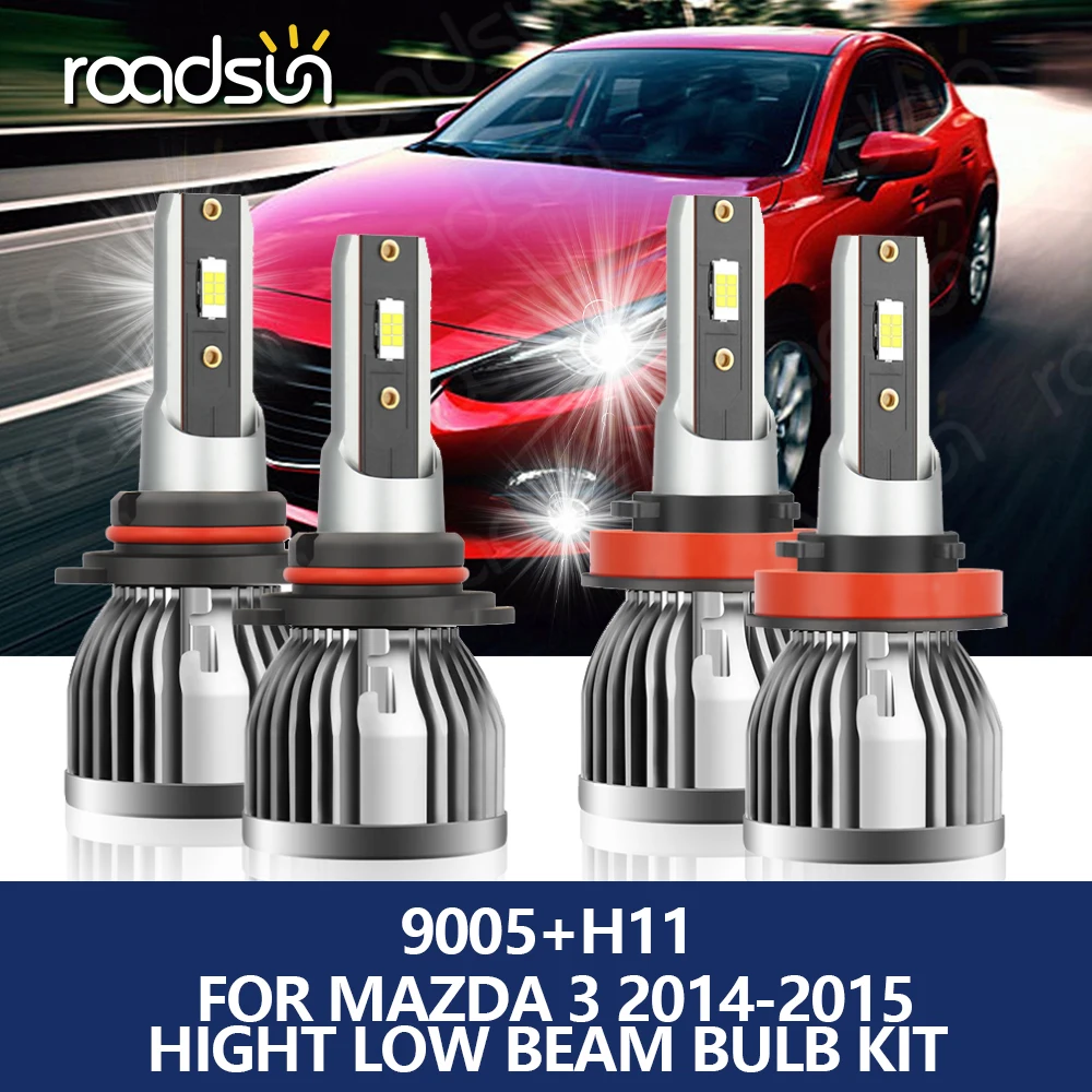 roadsun 9005+H11 Car Light for Mazda 3 2014-2015 6000K HB3 LED Headlight 26000LM 3570 CSP Chip Turbo 110W Hight Low Beam Bulb
roadsun 9005+H11 Car Light for Mazda 3 2014-2015 6000K HB3 LED Headlight 26000LM 3570 CSP Chip Turbo 110W Hight Low Beam Bulb