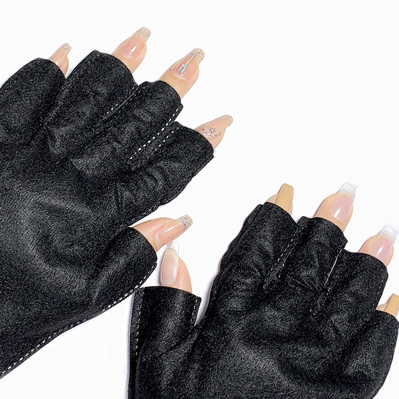 

Перчатки с защитой от УФ-лучей, перчатки для ногтей, перчатки со светодиодной лампой для защиты ногтей от УФ-лучей, 2 шт.