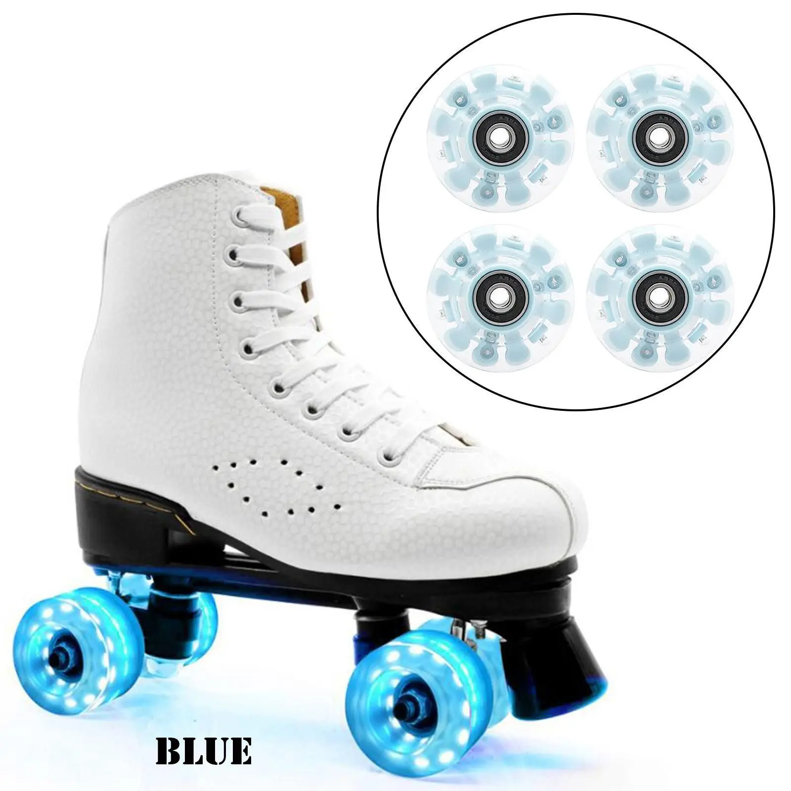 4Pcs/Pack New Double Row PU Skating Parts Pink/Blue Colorful Roller Skate Wheels Luminous
4Pcs/Pack New Double Row PU Skating Parts Pink/Blue Colorful Roller Skate Wheels Luminous