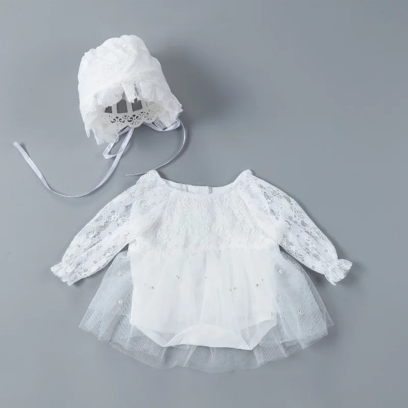 Newborn Girl Clothes Lace Jumpsuit Skirt Hat Set with Pearl Decor Newborn Baby Photography Props Baby Shooting Costumes Suit
Newborn Girl Clothes Lace Jumpsuit Skirt Hat Set with Pearl Decor Newborn Baby Photography Props Baby Shooting Costumes Suit
