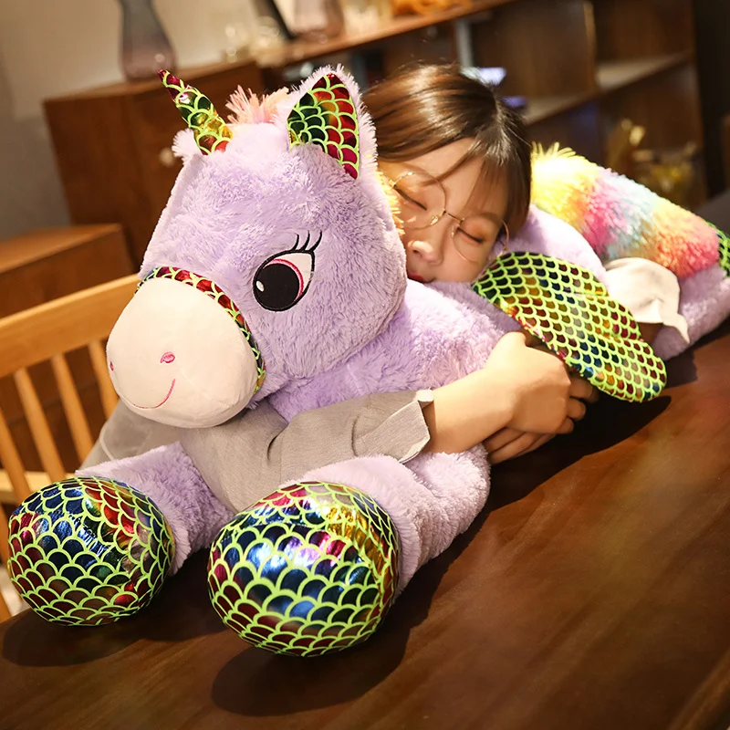90cm Rainbow Unicorn Plush Toy Stuffed Cartoon Unicorn Dolls Soft Animal Horse Pillow High Quality Baby Kids Girl Birthday Gift
90cm Rainbow Unicorn Plush Toy Stuffed Cartoon Unicorn Dolls Soft Animal Horse Pillow High Quality Baby Kids Girl Birthday Gift