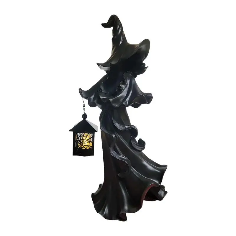 

Hell's Messenger With Lantern Cracker Barrel Ghost Witch Messengers With Lantern Scary Resin Sculpture For Halloween