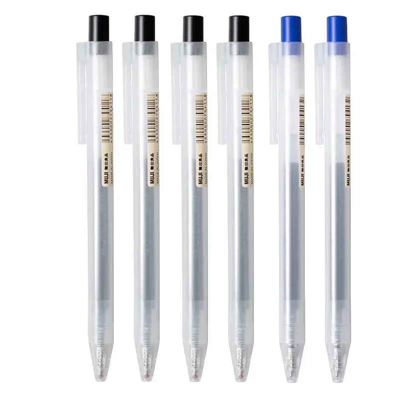 Гелевые ручки MUJI 0,5 мм, набор из 6 штук, черные/синие/красные
Гелевые ручки MUJI 0,5 мм, набор из 6 штук, черные/синие/красные