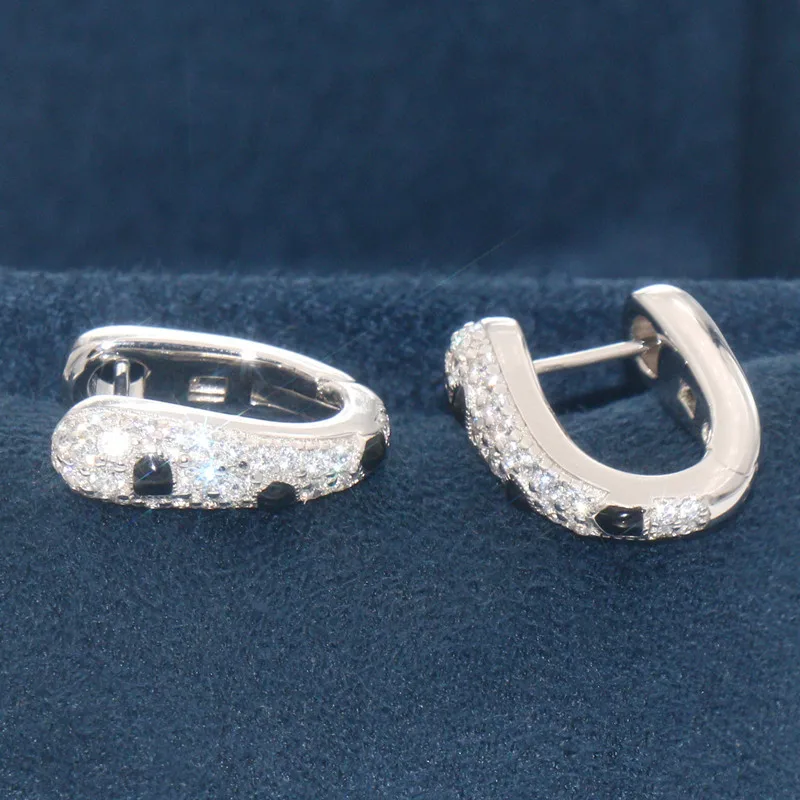 Solid 925 Sterling Silver U Shape Cuff Hoop Earrings Leopard Spot with 3A CZ Zircon Diamond Fine Jewelry for Women Party Wedding
Solid 925 Sterling Silver U Shape Cuff Hoop Earrings Leopard Spot with 3A CZ Zircon Diamond Fine Jewelry for Women Party Wedding