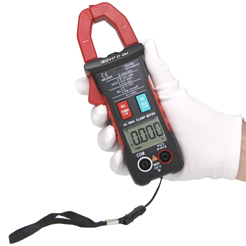 ZOYI ZTQB4 Auto AC Current Voltage Ohm Frequency Capacity Temperature Digital Clamp Multimeter Clamp Meter 
ZOYI ZTQB4 Auto AC Current Voltage Ohm Frequency Capacity Temperature Digital Clamp Multimeter Clamp Meter