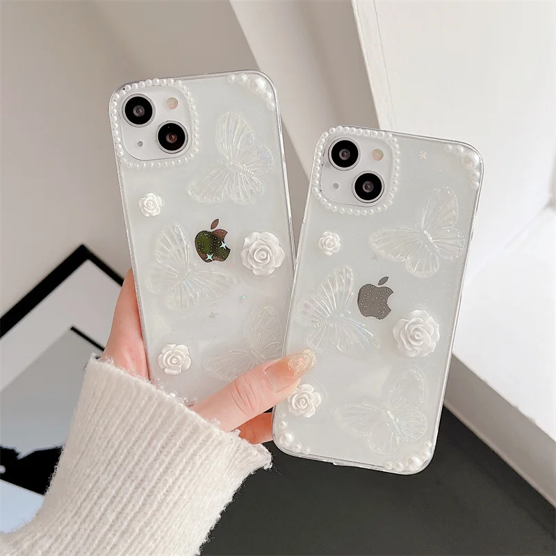 Pictorial butterfly Pearl Glitter transparent Phone Case For iPhone 13 12 11 Pro Max 7 8 Plus XR SE20 X Xs Max Cute Cover Fundas
Pictorial butterfly Pearl Glitter transparent Phone Case For iPhone 13 12 11 Pro Max 7 8 Plus XR SE20 X Xs Max Cute Cover Fundas