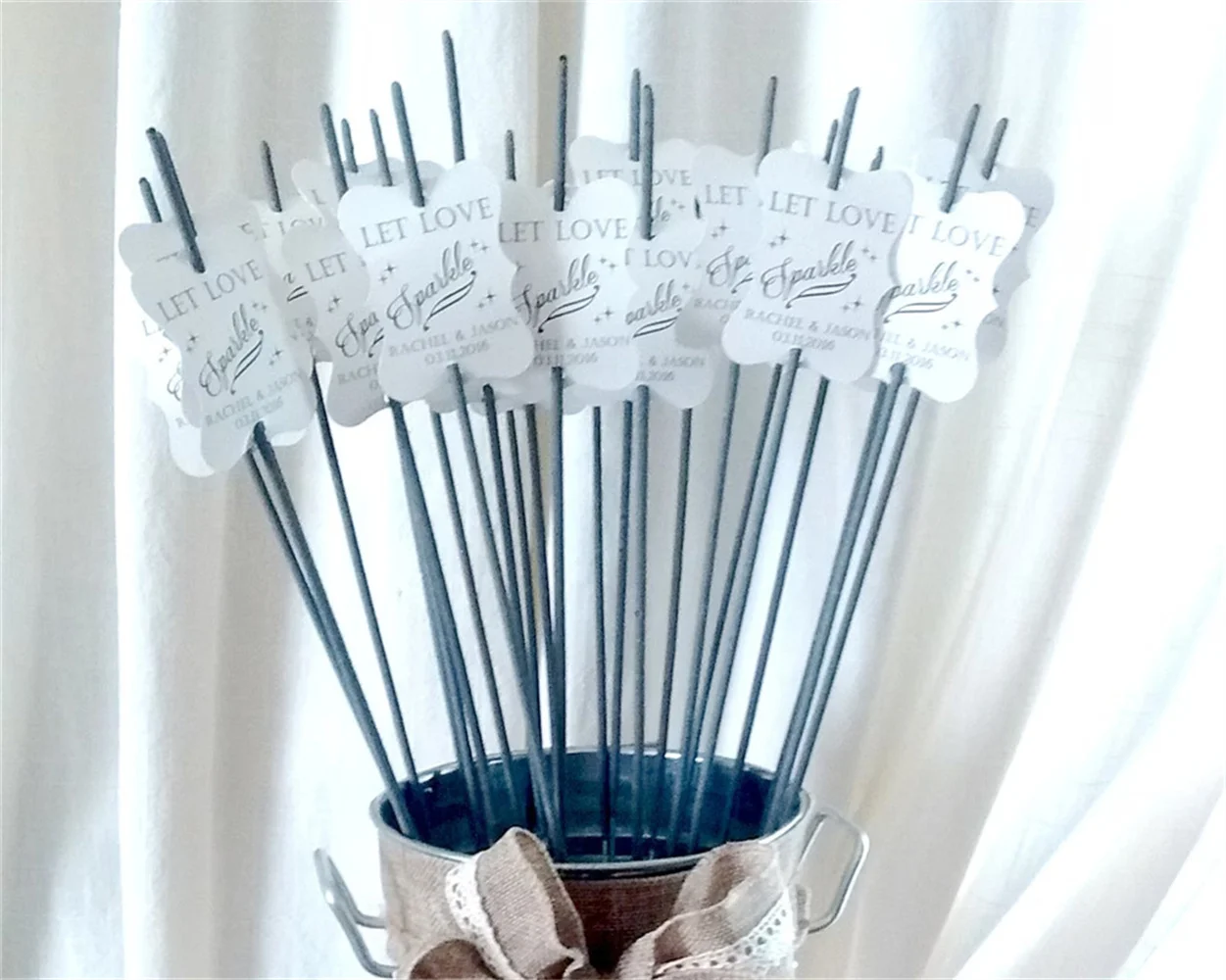 50PCS Custom Wedding Sparkler Tag Sparkler Send-off Sparkler bouquet tags, **Tags only**
50PCS Custom Wedding Sparkler Tag Sparkler Send-off Sparkler bouquet tags, **Tags only**
