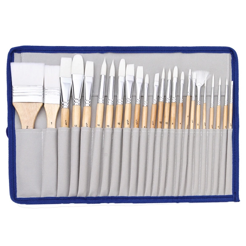 Basics Paint Brush Set Multi-Shaped Nylon Paint Brushes For Acrylic Oil Watercolor Gouache 24-Piece Brush Paint
Basics Paint Brush Set Multi-Shaped Nylon Paint Brushes For Acrylic Oil Watercolor Gouache 24-Piece Brush Paint